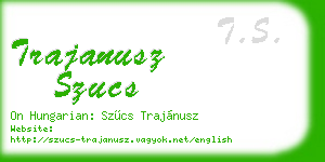trajanusz szucs business card